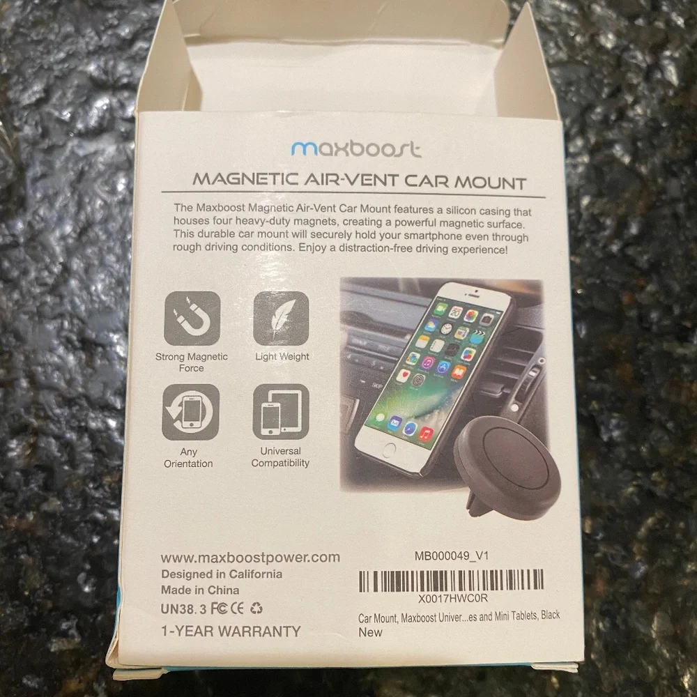 Maxboost phone mount magnetic air vent 2 pack